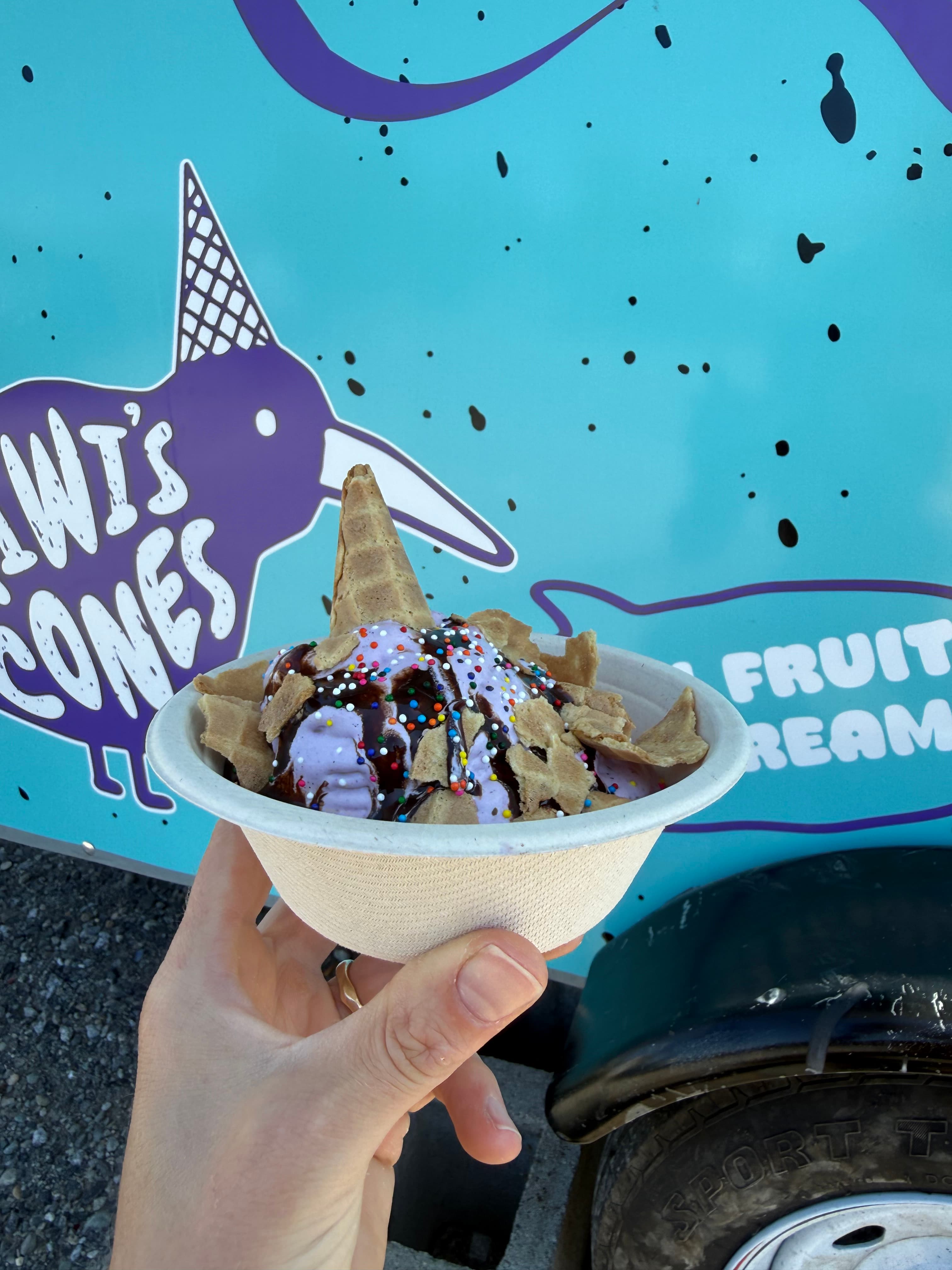 Kiwi's Cones — fresh fruit soft serve